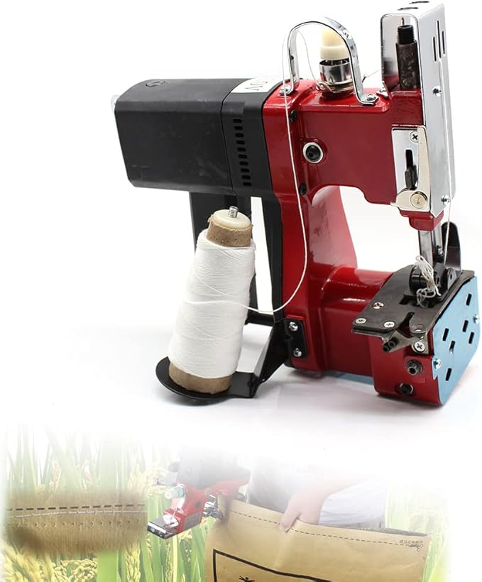 Bag Closer Machine Electric Handheld Sewing Machine 110v 190w High Strength Fast Speed Portable Electric Sewing Tool for Logistics Companies, Large Factory Warehouses And Other Bag Sealing Use.