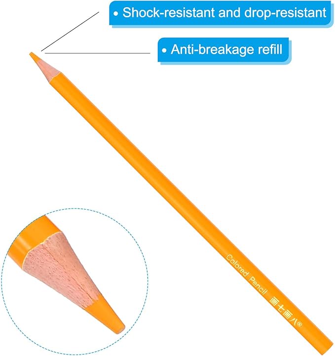 PATIKIL Medium Yellow Colored Pencils Set,20 Pcs Oil Color Pencils Wooden Coloring Drawing Pencil for Artists Art Painting