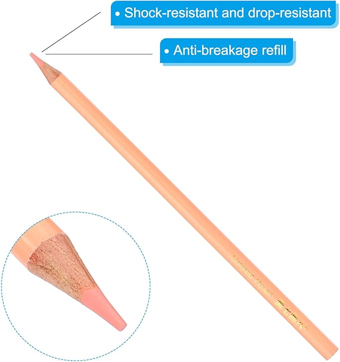 PATIKIL Light yellow Color Colored Pencils Set,12 Pcs Oil Color Pencils Wooden Coloring Drawing Pencil for Artists Art Painting