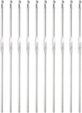 uxcell Stainless Steel Crochet Hook 3mm Knitting Needles for DIY Craft Yarn 10Pcs