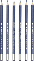 PATIKIL Watercolor Pencil, 6Pcs Water Soluble Pencils for Blending, Coloring, Sketch Drawing, Painting, Ocean Blue