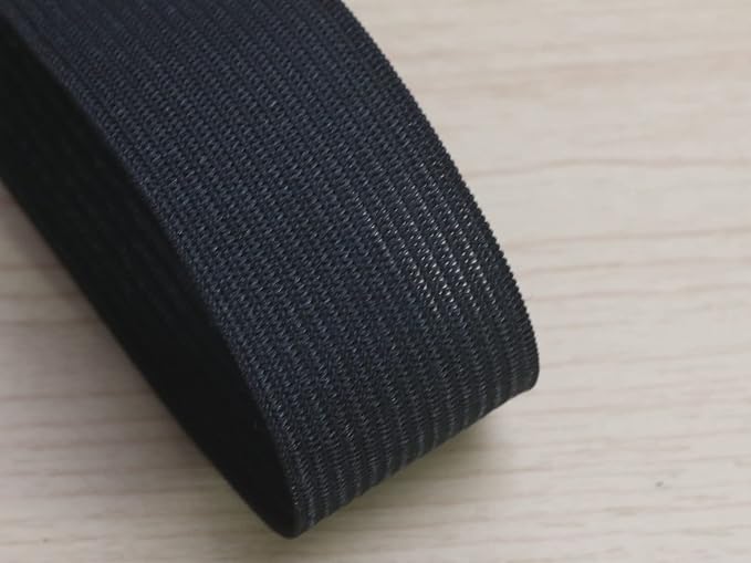 Black Wide Knit Elastic Band For Sewing 40 Yards 1-inch 25mm Flat Heavy Stretchy Elastic Straps Elastic Band Spool for DIY Craft-Bedspread-Clothing-Pants Waistband-Wigs-Skirts- DIY Projects