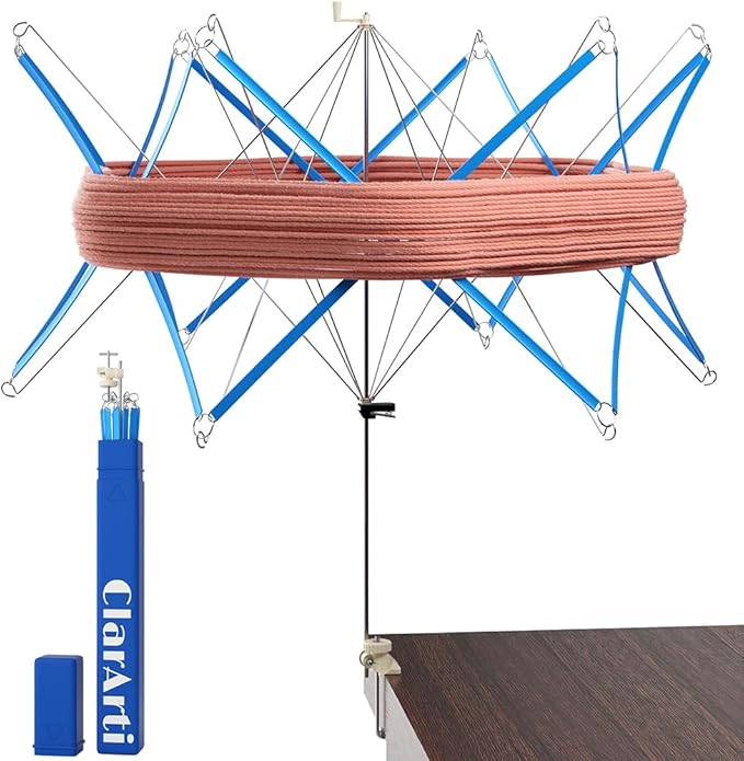 ClarArti Yarn Swift, Yarn Swift, Winder for Crocheting, Umbrella, Winder for Knitting, Holder for Skeins, The Answer for Every Knitting Enthusiast