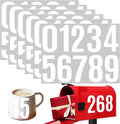 6 Sheets 4 Inch Mailbox Numbers Stickers Vinyl Decals,Self Adhesive Number Waterproof Large House Address Numbers for Outside Mailbox,Sign,Window,DIY Crafts Making,Door,Car,Home,Business(White)