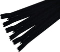 ANPURZII 3PCS #3 4 Inch Black Invisible Zippers for Sewing Skirts, Nylon Coil Bulk Zippers for Pocket, Pillow(Black 4" 3PCS)