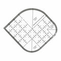 Curved Corner Cutter Ruler, Quilting Sewing Ruler, Sewing Patchwork Template for DIY, Multifunctional Tool