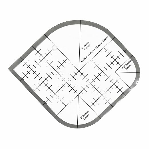 Curved Corner Cutter Ruler, Quilting Sewing Ruler, Sewing Patchwork Template for DIY, Multifunctional Tool