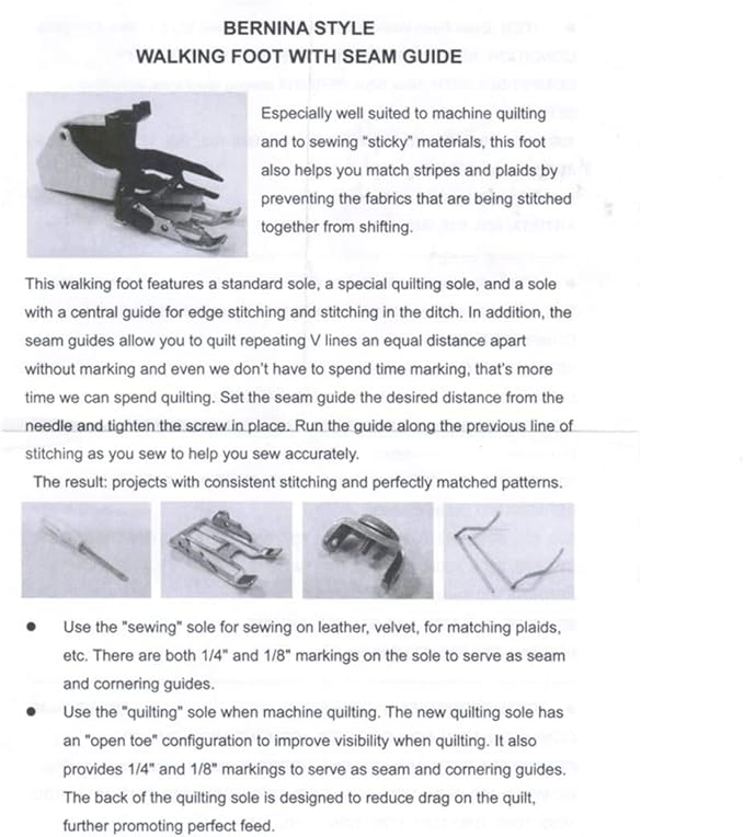 YEQIN Walking Foot for Bernina Old Style Sewing Machine 830 930,730, 900,910, 930,931,932, 940, 950 (Part Number: P60445)