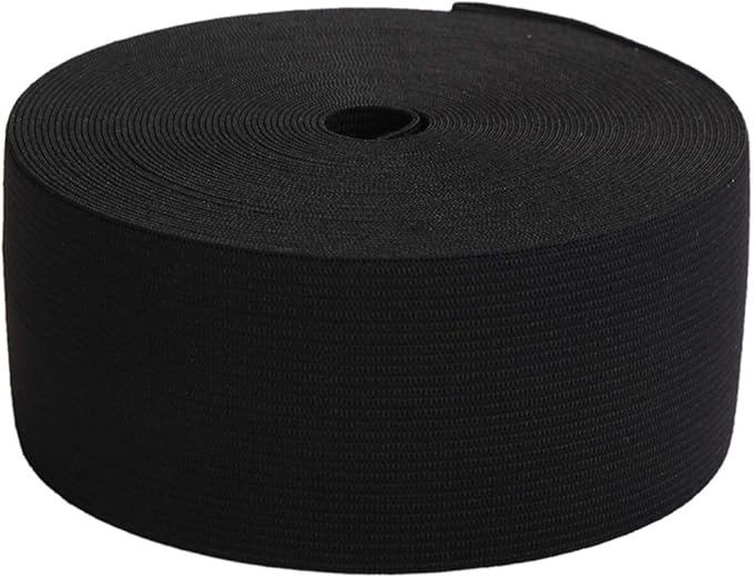 MYUREN 2-1/3 Inch by 10 Yard Black Heavy Stretch High Elasticity Elastic Spool Knit Elastic Bands for Sewing