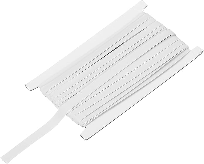 MECCANIXITY 2/5 Inch Double Fold Bias Tape Cotton Continuous Bulk Bias Tape for Sewing,Seaming Quilting Hemming Binding Crafts (White 12 Yards)