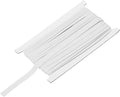 MECCANIXITY 2/5 Inch Double Fold Bias Tape Cotton Continuous Bulk Bias Tape for Sewing,Seaming Quilting Hemming Binding Crafts (White 12 Yards)
