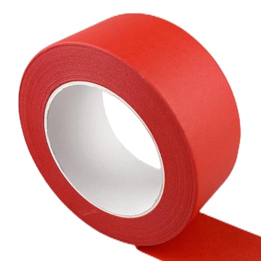 Wide Masking Tape, Red Painters Tape for Home, Office, School Stationery, DIY Art, Crafts, Labeling (3 Inch X 55 Yards)