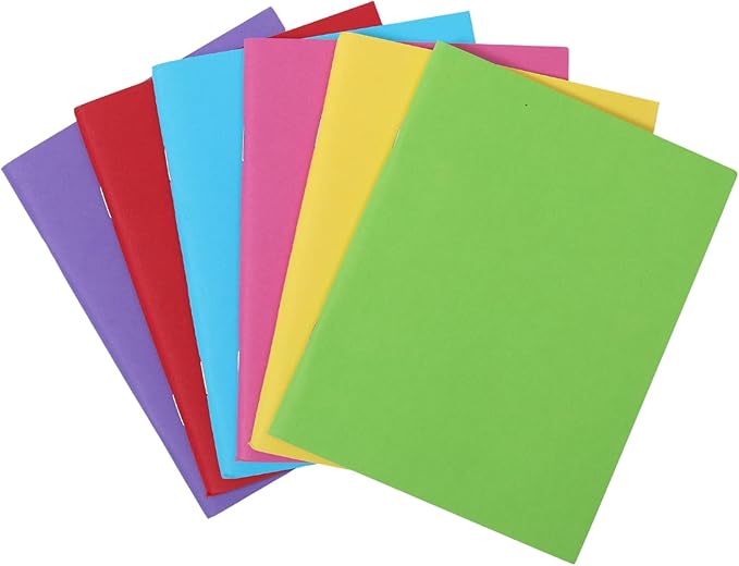 24 Pack Blank Books for Writing Stories, Mini Notebooks Bulk Small Unlined Journals, 24 Sheets/48 Pages Pocket Notebooks for Drawing, Sketching, Journaling, 4.3 x 5.6 Inches (Colorful Covers)