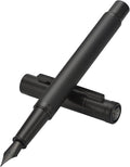 Black Forest Fountain Pen Fine Nib, Ink Cartridge Not Included, Classic Design with Converter and Metal Pen Case Set
