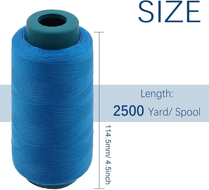 12 Color Sewing Machine Thread 40S/2 2500 Yard Per Overlock Cone Polyester Sewing Threads for Sewing Quilting Machines, DIY Sewing, Hand Embroidery, Serger