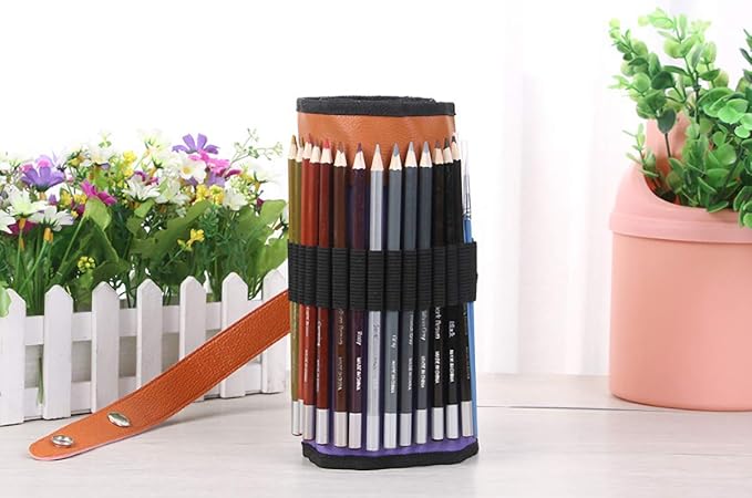 Watercolor Pencils Set, 48 Assorted Colors Artist Colored Pencils for Adults, Premium Art Drawing Pencils with Canvas Travel Wrap
