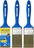 King Origin Versatile Paint Brush Set, 3 Pack, 2 Inch Paint Brushes, Small Paint Brushes for Walls, Furniture, Crafts - Detailed Painting & Larger Surface Coverage