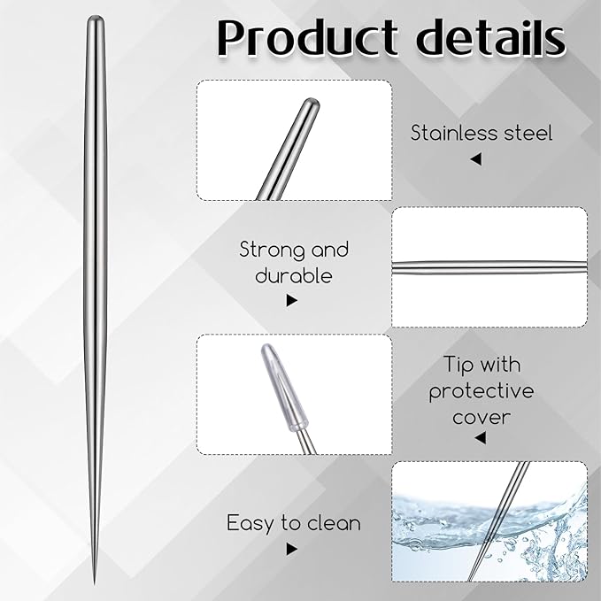1 PCS Clay Needle Tools Stainless Steel Pottery Tools Polymer Clay Sculpting Tool Sculpting Ceramics Pottery Carving Tool for Dotting Sewing Modeling Carving 5.9 Inch Air Dry Clays Instrument