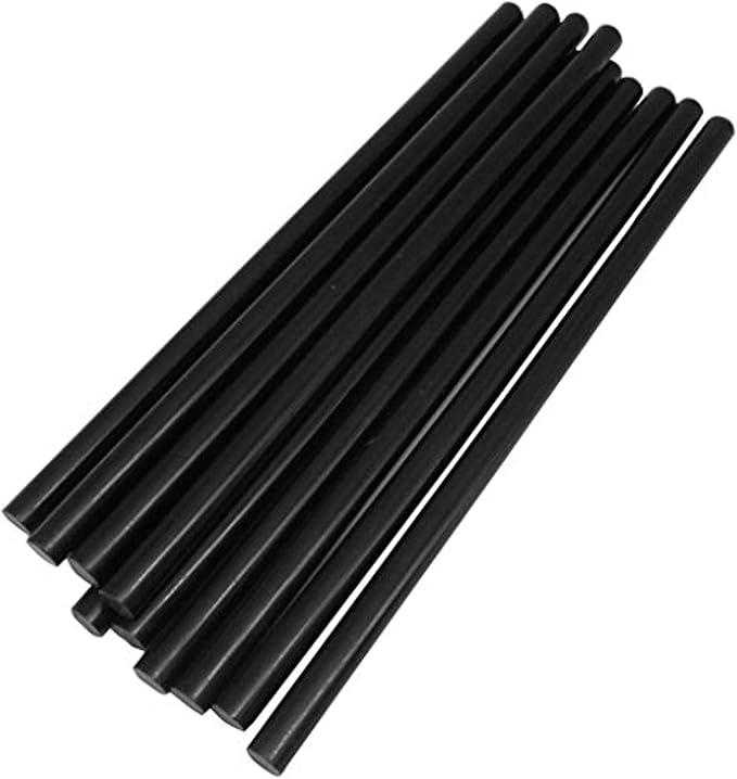 TrendBox Pack of 20 Black 11mmx270mm - Hot Melt Glue Sticks Strips Melting Adhesive for Handmade Craft DIY Home Office Project Craftwork Fix & Repairs