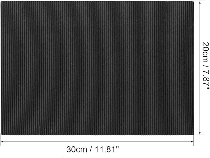 uxcell 10pcs Corrugated Cardboard Paper Sheets,Black,7.87-inch x 11.84-inch,for Craft and DIY Projects