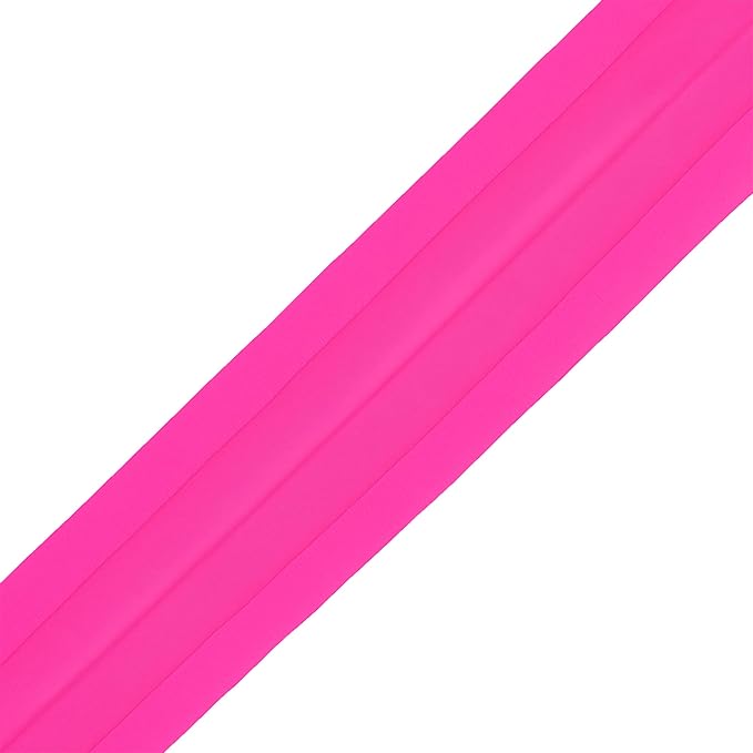 Mandala Crafts 55 Yards 1 Inch Neon Pink Double Fold Bias Tape for Sewing - Bias Binding Tape for Quilting Binding, Hemming, Seam, and Fabric Piping