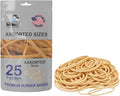 Small Quantity Rubber Bands Pack, Everyday Elastic Bands - Purchase What You Need, At A Price That You Like - Assorted Sizes - 25 Bands