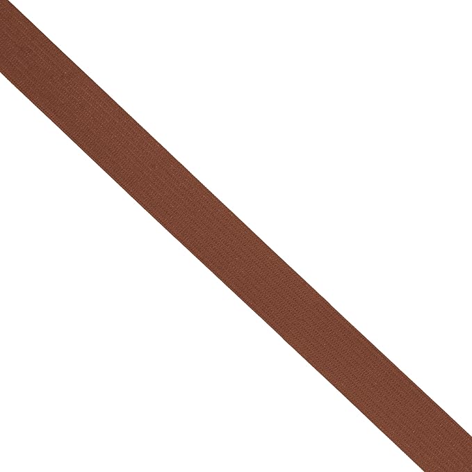 Mandala Crafts Wide 1/2 Inch Brown Elastic Bands Spool for Pants Waistbands Sewing and DIY Crafts, 88 YD Stretchy Flat Fabric Strap Knit Elastic Band for Wig