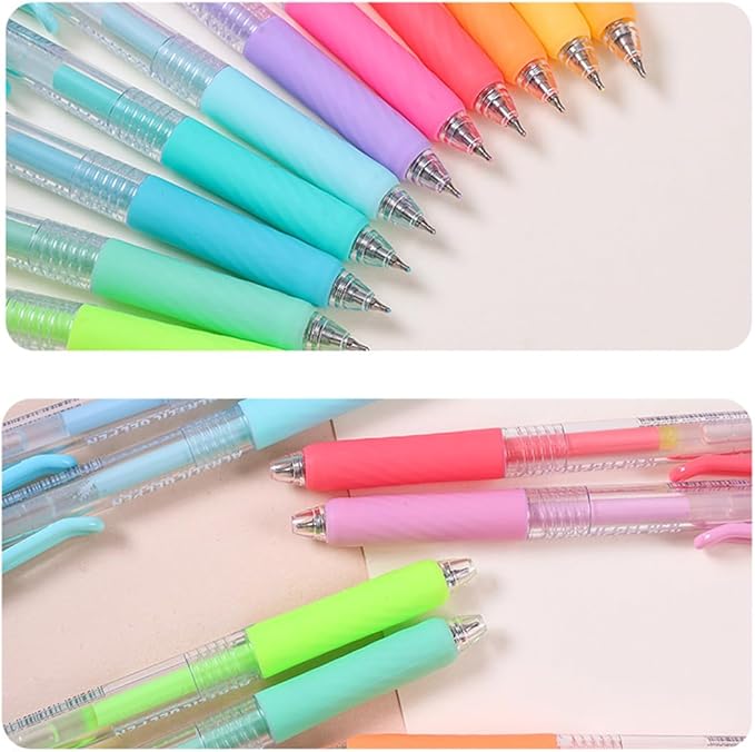 6 Colors Acrylic Gel Pens for Coloring, 0.7mm Fine Tip for Adult Coloring, Black Paper, Drawing, Journaling, Note Taking, Nordic Blue