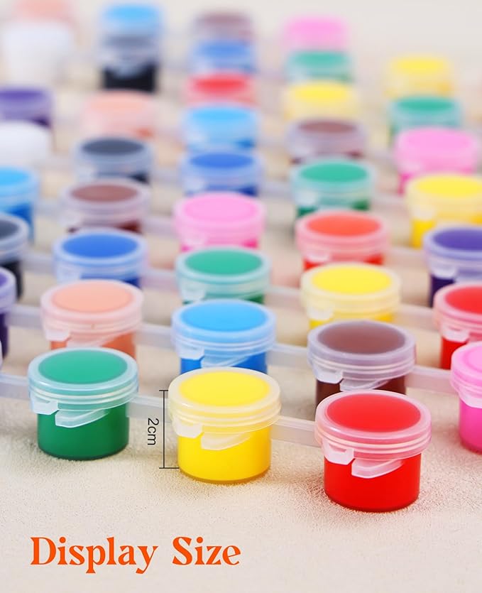 Yeeart 30Pack Mini Acrylic Paint Set,12 Colors Acrylic Paint Strips for Kids, 360 PCS Kids Paint Set Container Strips Storage, Craft Paint for Home Birthday Classroom Party Favors