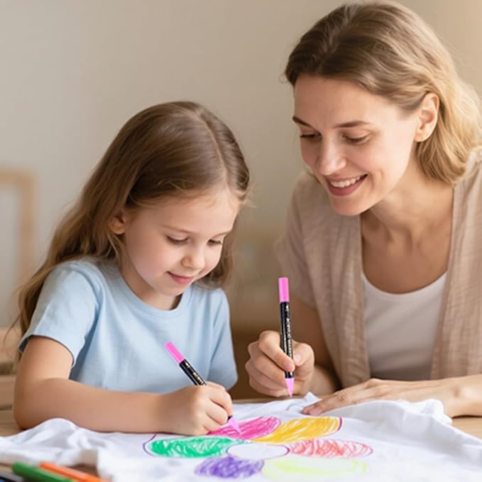 WINSONS 48 Colors Acrylic Paint Marker, Dual Tip and Dual Colors Acrylic Paint Pens for Stone, Wood, Canvas, Ceramic, Metal, Glass, Rock Painting, DIY Crafs Art Supplies (48 Colors)