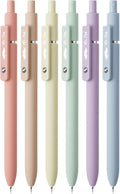 Mr. Pen- Retractable Gel Pens, 6 Pack, Pastel Barrels, Black Ink, Fast Dry, Fine Point 0.5mm, Cute Aesthetic for Journaling