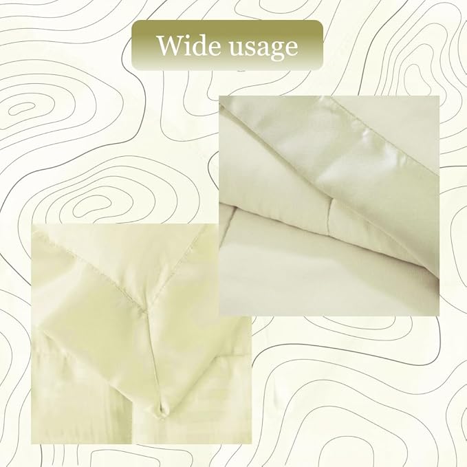 Baby Maize Satin Blanket Binding 2 Inch x 4 3/4 Yards Single Fold Tape for Quilt Edging Ivory Smooth Finish Easy to Sew On Durable Trim Material Ideal for Blanket Crafts DIY Projects Sewing