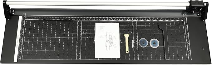 Precision Manual Rolling Paper Trimmer, 36-inch Paper Cutter, Heavy Duty Office Cutting Machine with Magnetic Ruler, Accurate & Stable Cutting
