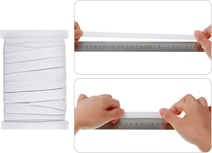 Shappy Elastic for Sewing Knit Elastic Band(1/2 Inch X 11 Yards,White)
