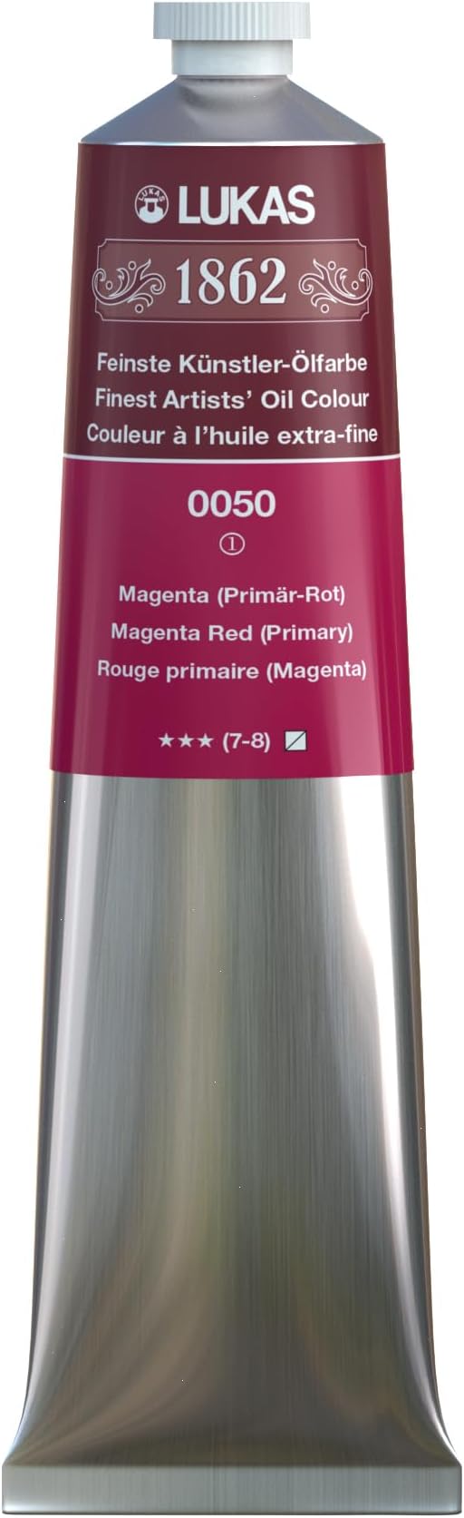 Lukas 1862 Oil 200 ml – Professional Quality Oil Colour Magenta (Primary Red)