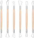 6 Pcs Clay Sculpting Tools, Wire Loop Sculpture Tools, Double Head Wooden Handle Clay Carving Tools Set, Clay Sculpting Tools for Beginner Level Pottery and Smoothing, Cleaning, Carving, Shaping