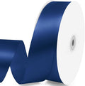 1-1/2" x 100 Yards Satin Ribbon - Wide Silk Navy Blue Ribbon with Spool - Ideal for Gift Wrapping, Floral Bouquets, Crafts, Wedding Party Decorations, Christmas and Sewing Projects