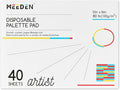 MEEDEN Artist Palette Paper Pad: 12''x16'', 40 Sheets (80lb/120gsm) Paint Palette Paper - Disposable Color Mixing Paper for Acrylic Watercolor Oil Painting