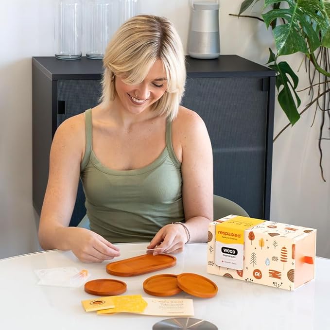 Discovery Series: Wood Engraving Kit – DIY Customizable Tray & Coasters Set for Home Décor and Gifts – Complete Crafting Kit with Stencils, Wood Carving Bit & Step-by-Step Instructions