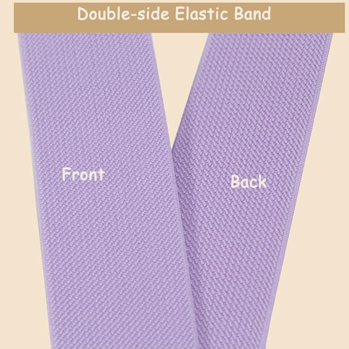 1.5 inch Lavender Wide Elastic Band for Sewing 10 Yards Double-side Twill Woven Elasitc Stretch Heavy Knit Elastic Waistband for Pants Wigs DIY Crafts & Projects