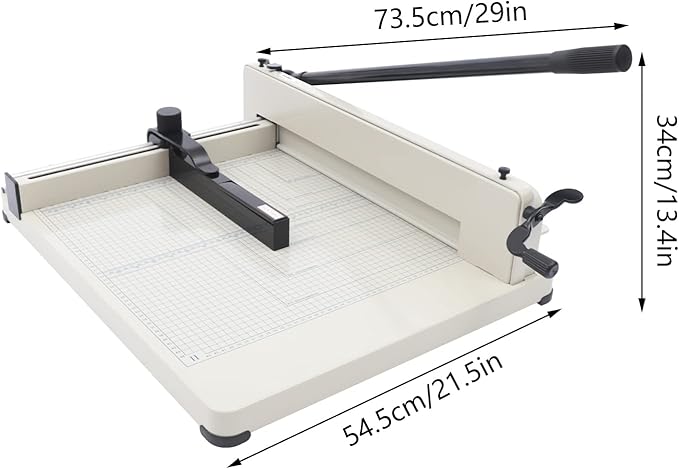 17" Guillotine Paper Cutter A3 Heavy Duty Paper Cutter with Safety Lock Precision Paper Trimmers for Cards PVC Paper Slicer for Office School