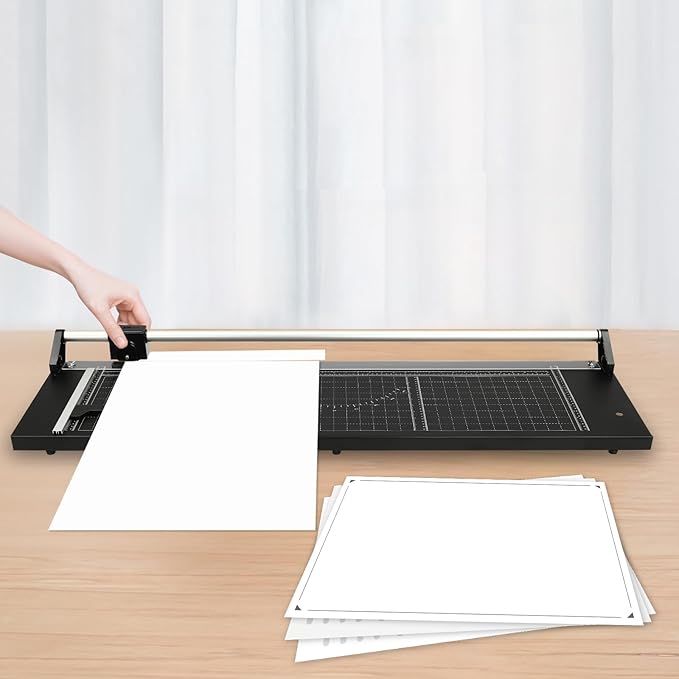 36 Inch Manual Precision Rotary Paper Trimmer, Sharp Photo Paper Cutter, Rotary Paper Cutter Trimmer for Photo Paper, Film, Art Paper Jam, Office Paper, US Stock (36 Inch)