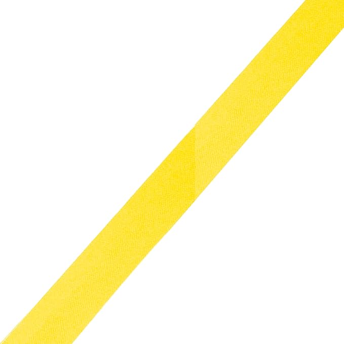 Mandala Crafts 55 Yards 1 Inch Yellow Double Fold Bias Tape for Sewing - Bias Binding Tape for Quilting Binding, Hemming, Seam, and Fabric Piping