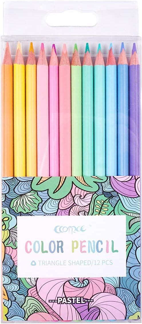 ECOTREE Stocking Stuffers for Kids Teen Girls, Macaron Colored Pencils, Soften Wood, Pastel Coloring for Adult and Kids, Art Supplies for School, Coloring, Drawing, Shading, Gifts for Kid,12 Count