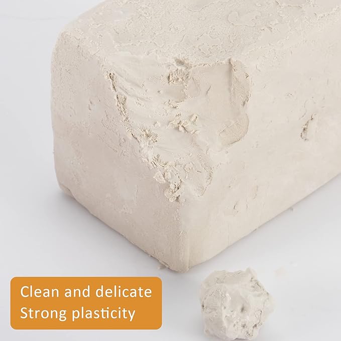 Natural Air Dry Clay- Self-Hardening Modeling Pottery Clay for Beginners Advanced Adults Sculpting Holiday Gifts for 3+ Years Kids (White, 5.5lb)