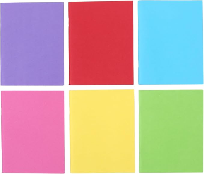 48 Pack Blank Books for Writing Stories, Mini Notebooks Bulk Small Unlined Journals, 24 Sheets/48 Pages Pocket Notebooks for Drawing, Sketching, Journaling, 4.3 x 5.6 Inches (Colorful Covers)