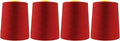 Mandala Crafts 4 Pack of Serger Threads Cones Spools - 20S/2 24000 Yards Polyester Brick Red Threads for Sergers Machine and Overlock Quilting Sewing Machine