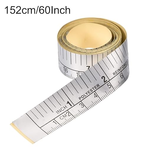 Self-Adhesive Measuring Tape, Peel and Stick Ruler, 24 Inch, 40 Inch, 60 Inch Metric Imperial Scale, Workbench Tool, Woodworking, Drafting Table, Table Saw, DIY Project, Durable Backing (40 inch)