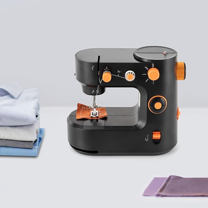 Sewing Machine,110v Dual Pattern Compact Sewing Machine Super Utility Stitch Sewing Machines Beginner Mini Tailoring Machineries with Led Light for Beginners Diy Crafts Fabric Projects