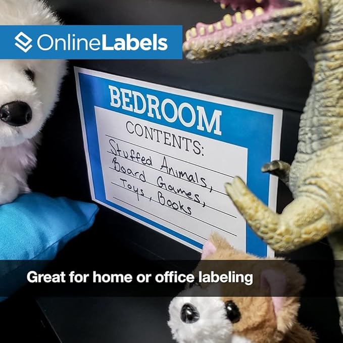 8.5 x 5.5 Half-Sheet Shipping Labels - Permanent, White Matte - for FBA, FedEx, UPS - Pack of 200 Labels, 100 Sheets - Inkjet/Laser Printers - Online Labels